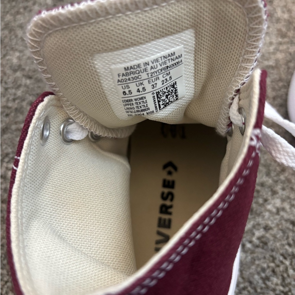 Converse Red and White High-Top Sneakers - Picture 10 of 10